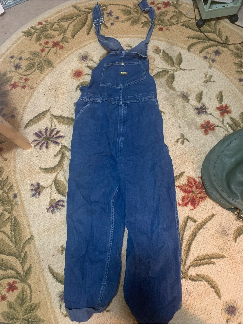 Osh Kosh B’gosh Size 38x32 Navy Blue Denim Overalls